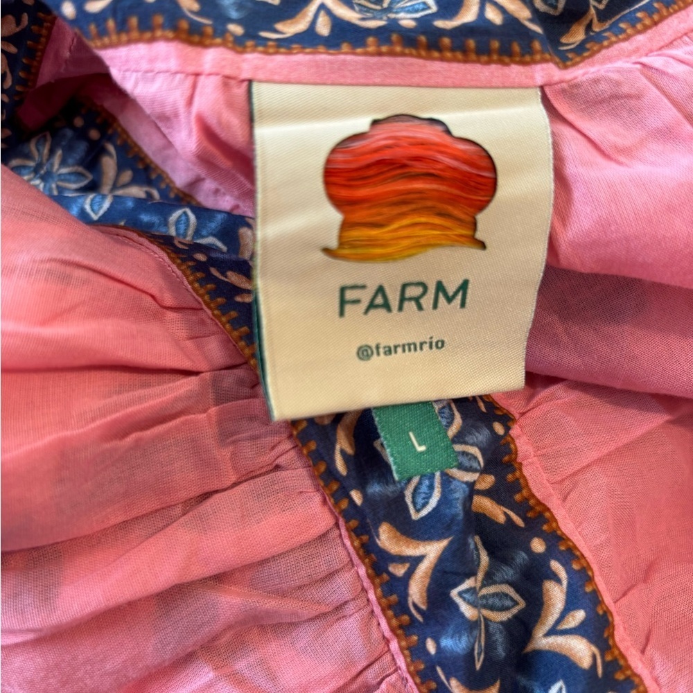 Farm Rio Seashell Tapestry Midi Dress In size Large - Picture 14 of 16